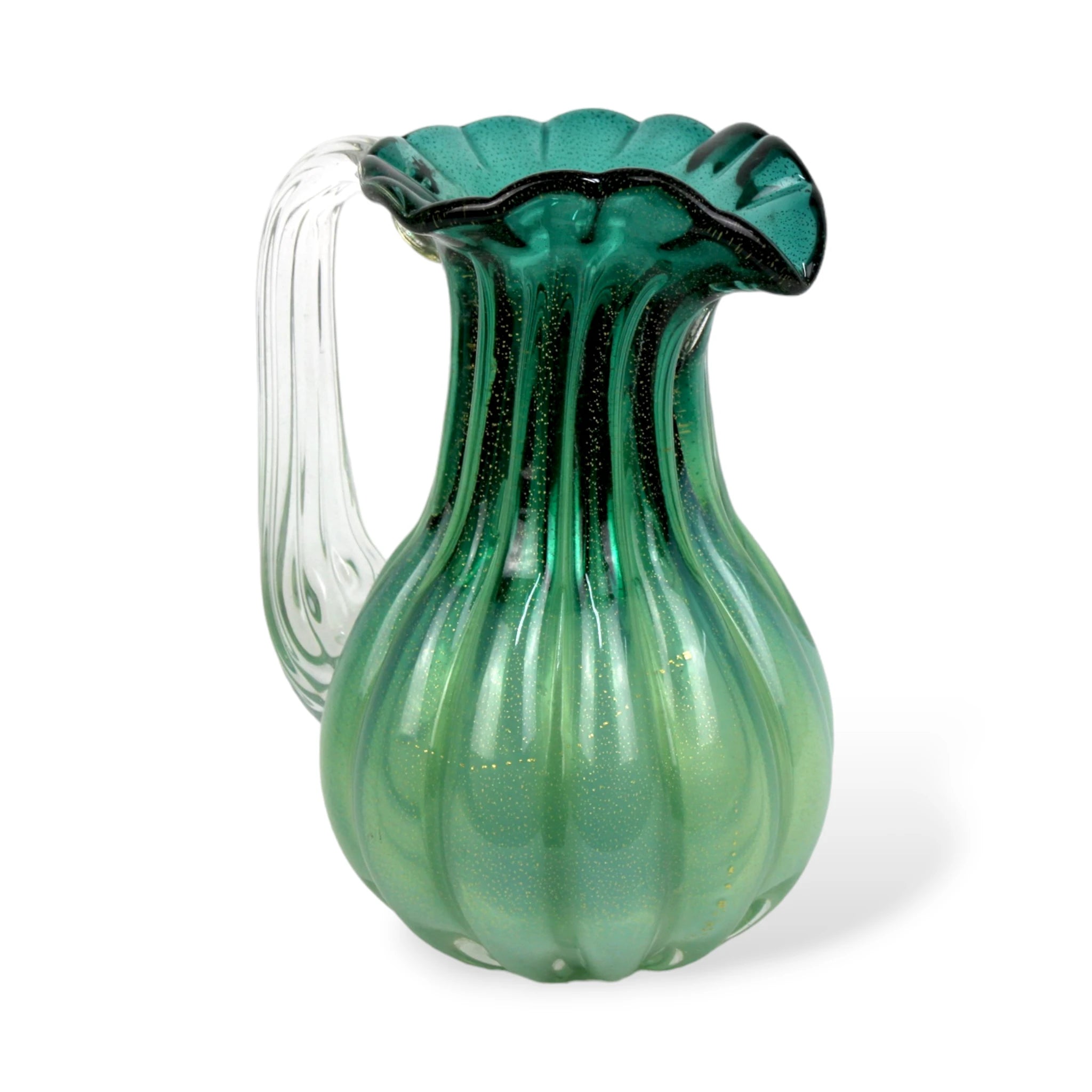 Jarra de Cristal em Murano Sofisticada Verde