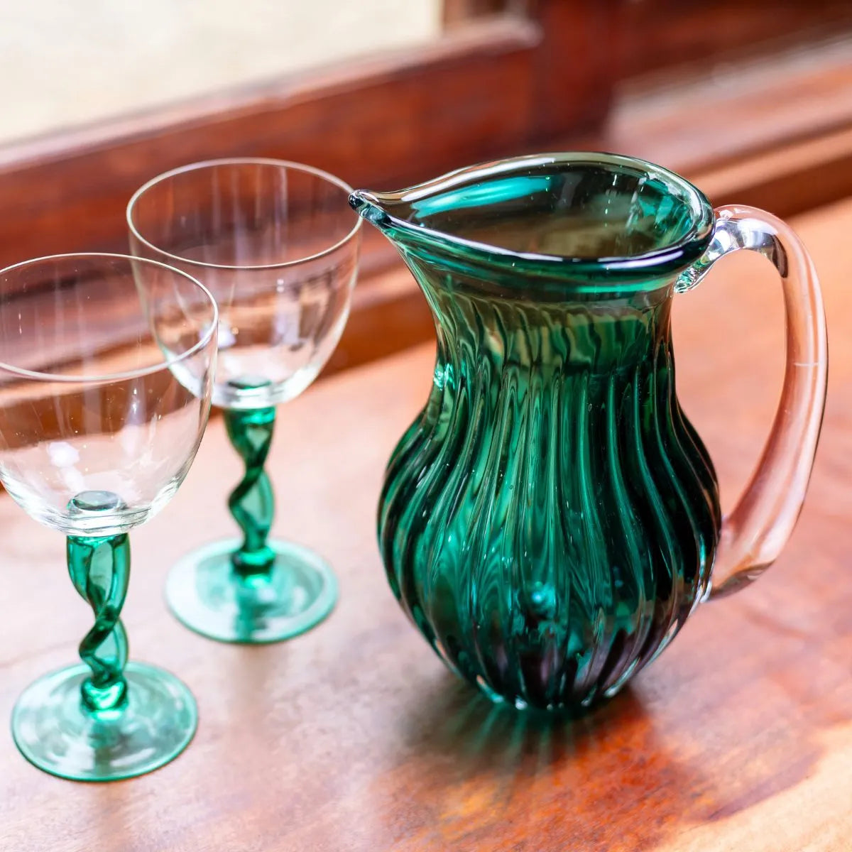 Jarra de Cristal em Murano Verde