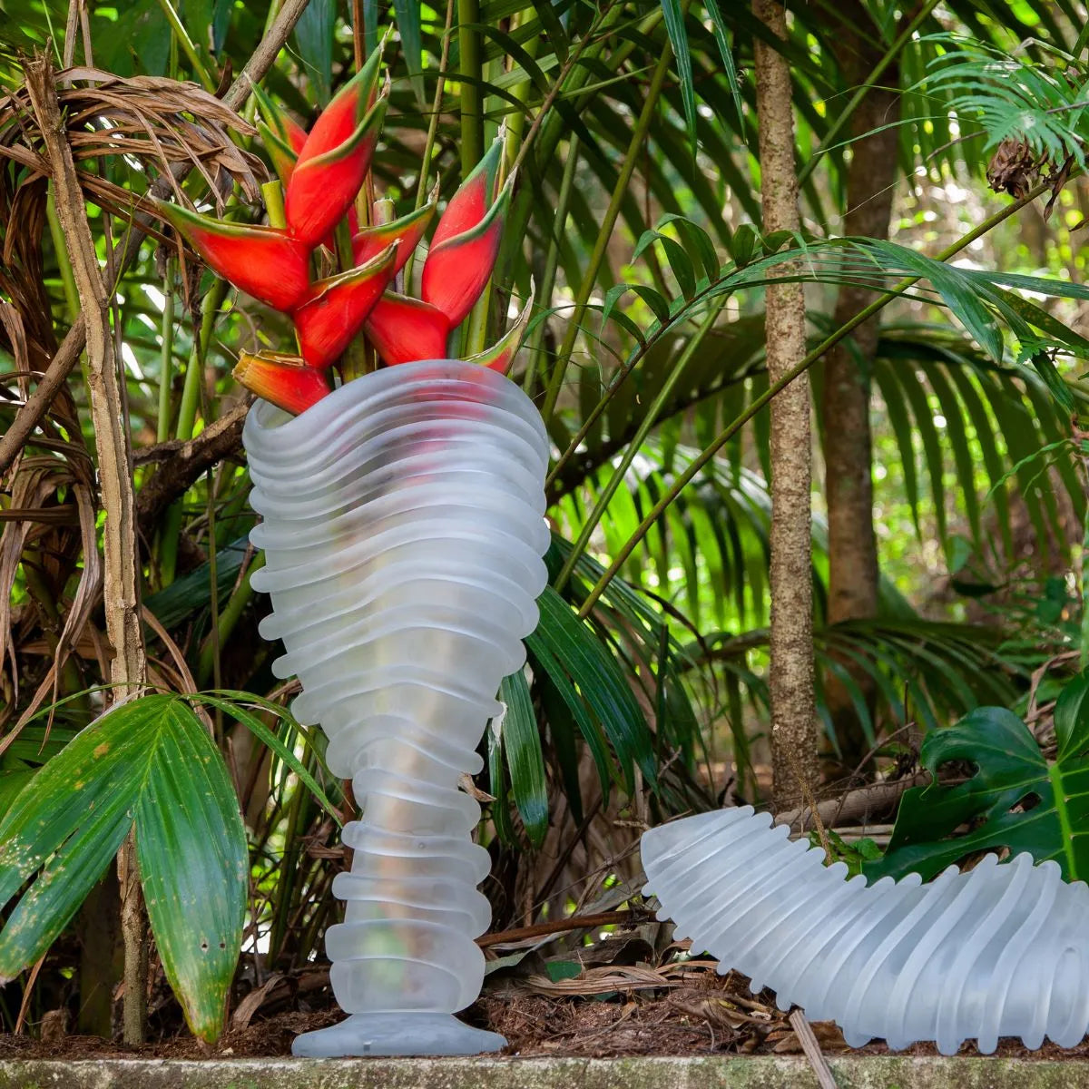 Peça Escultura Vaso de Cristal Murano Grande
