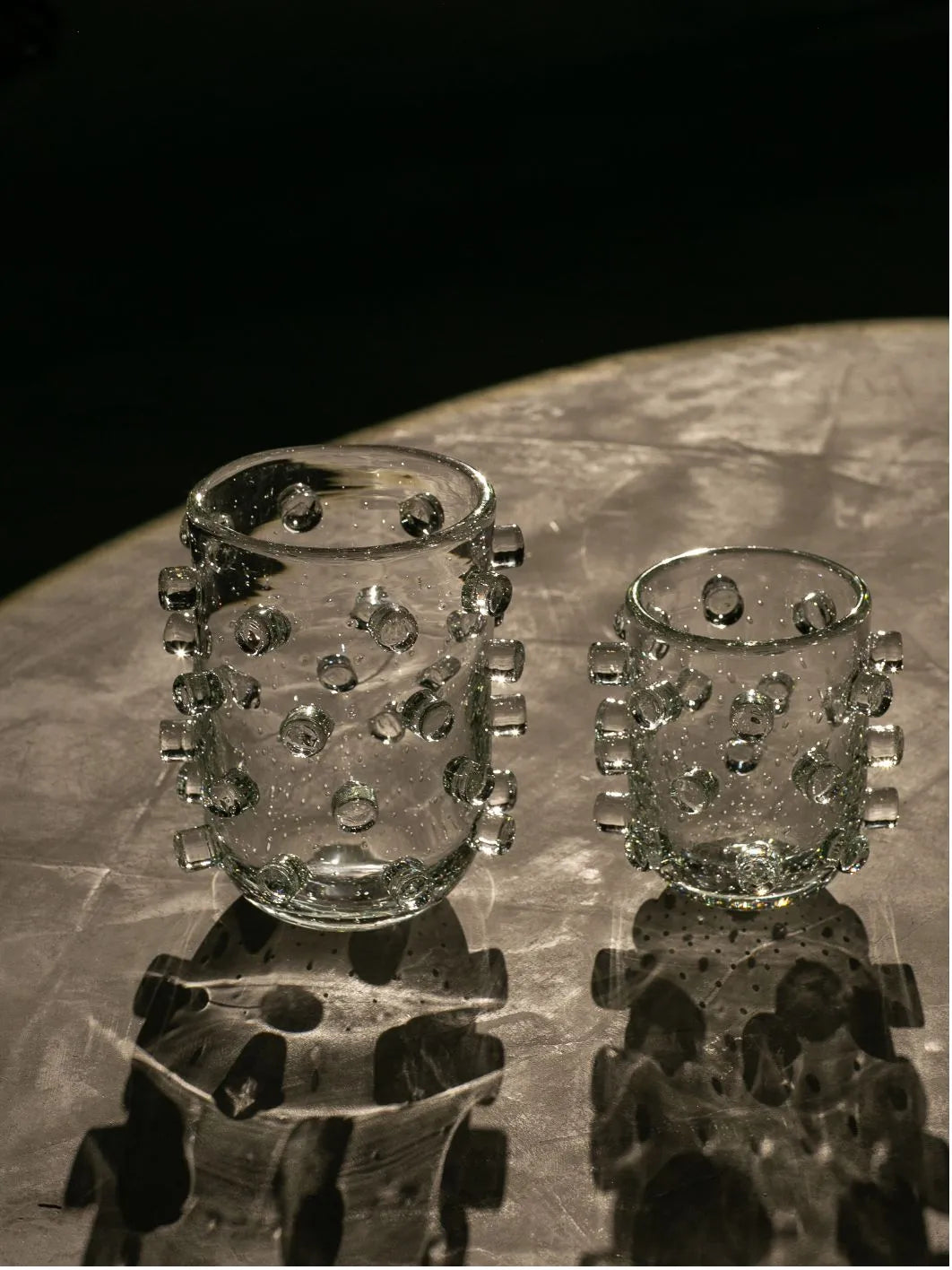 Vasos de Cristal Murano Transparente Modelo Pinha