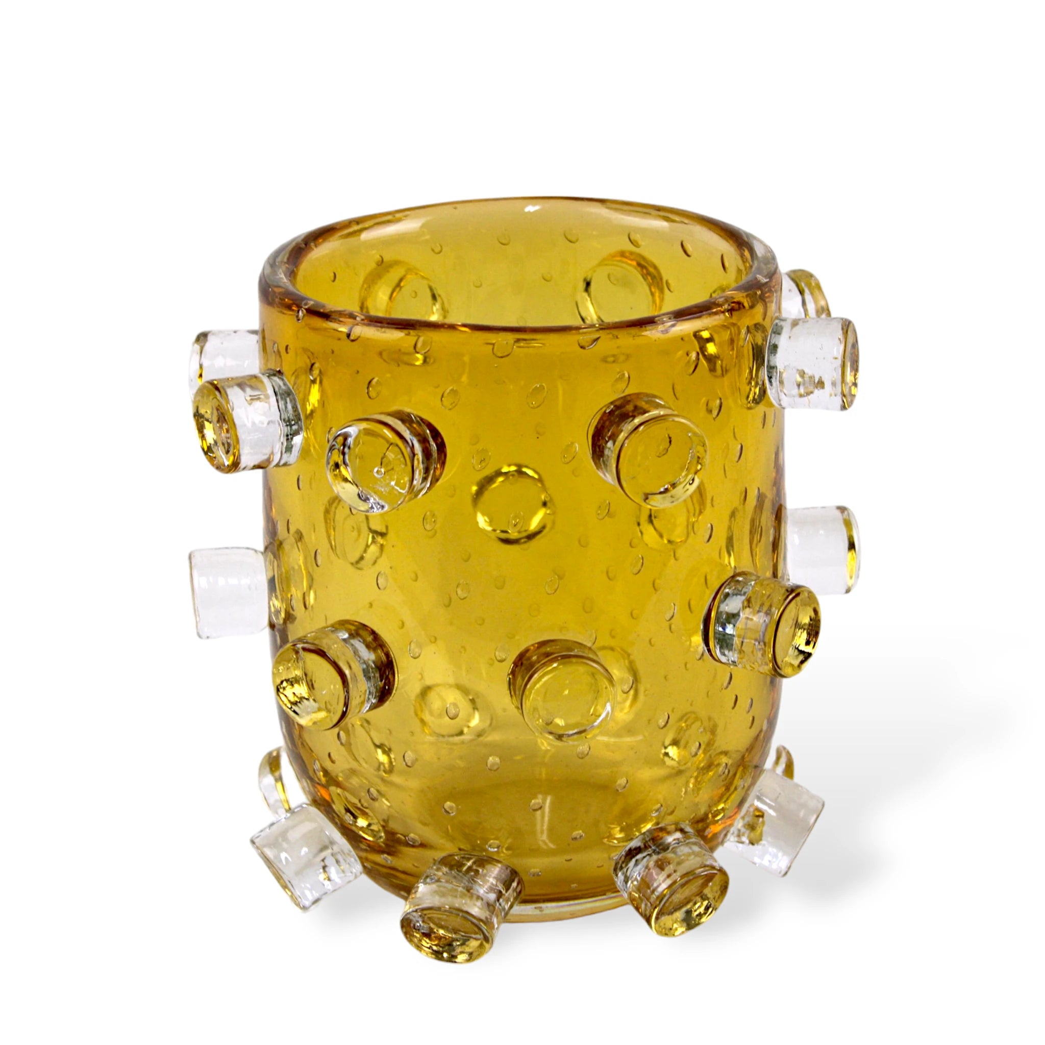 Vaso de Cristal Murano Dourado Pequeno