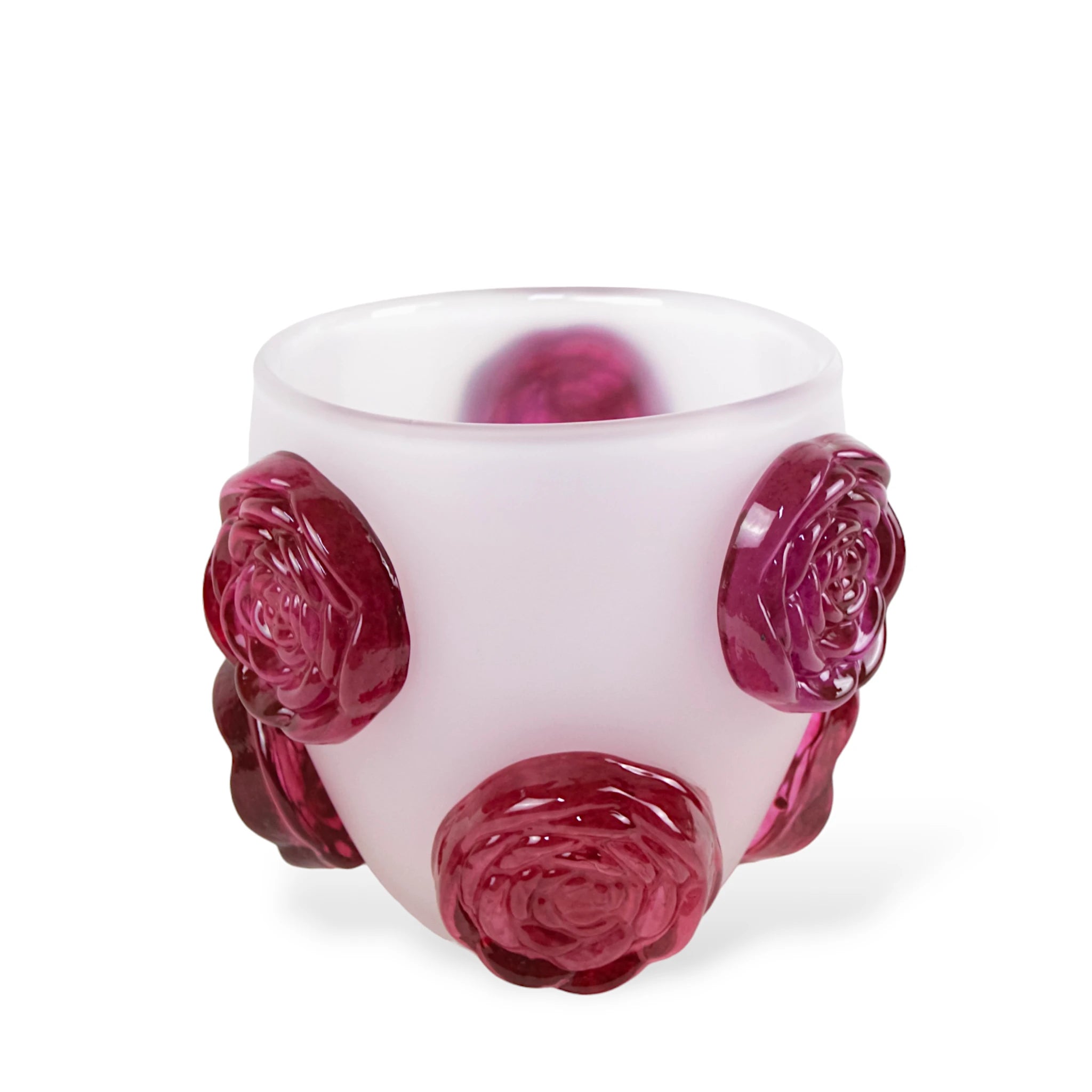 Vaso Rosas de Cristal Murano Pink