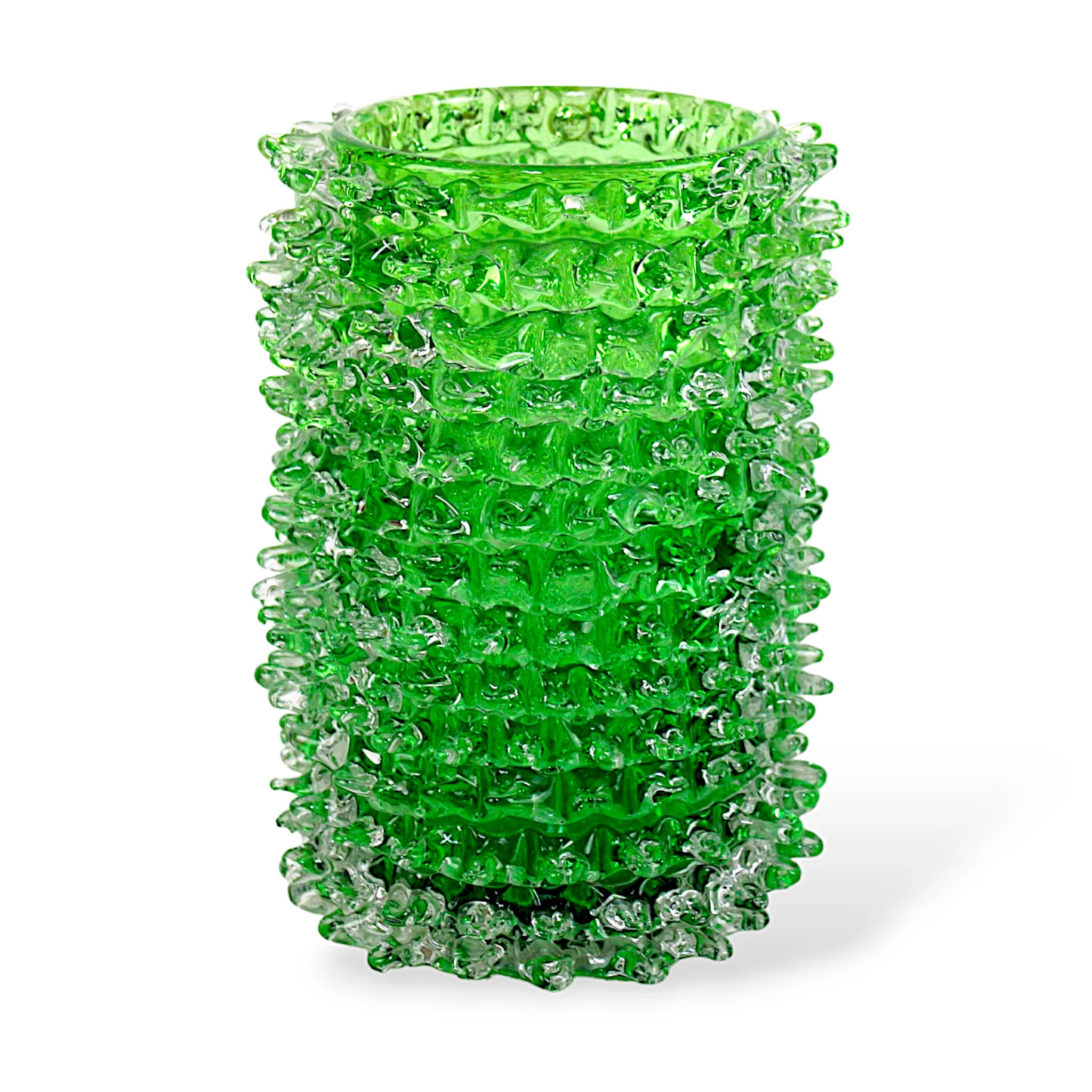 Decoração de Alto Padrão Vaso de Cristal Espinho Rostratto Verde