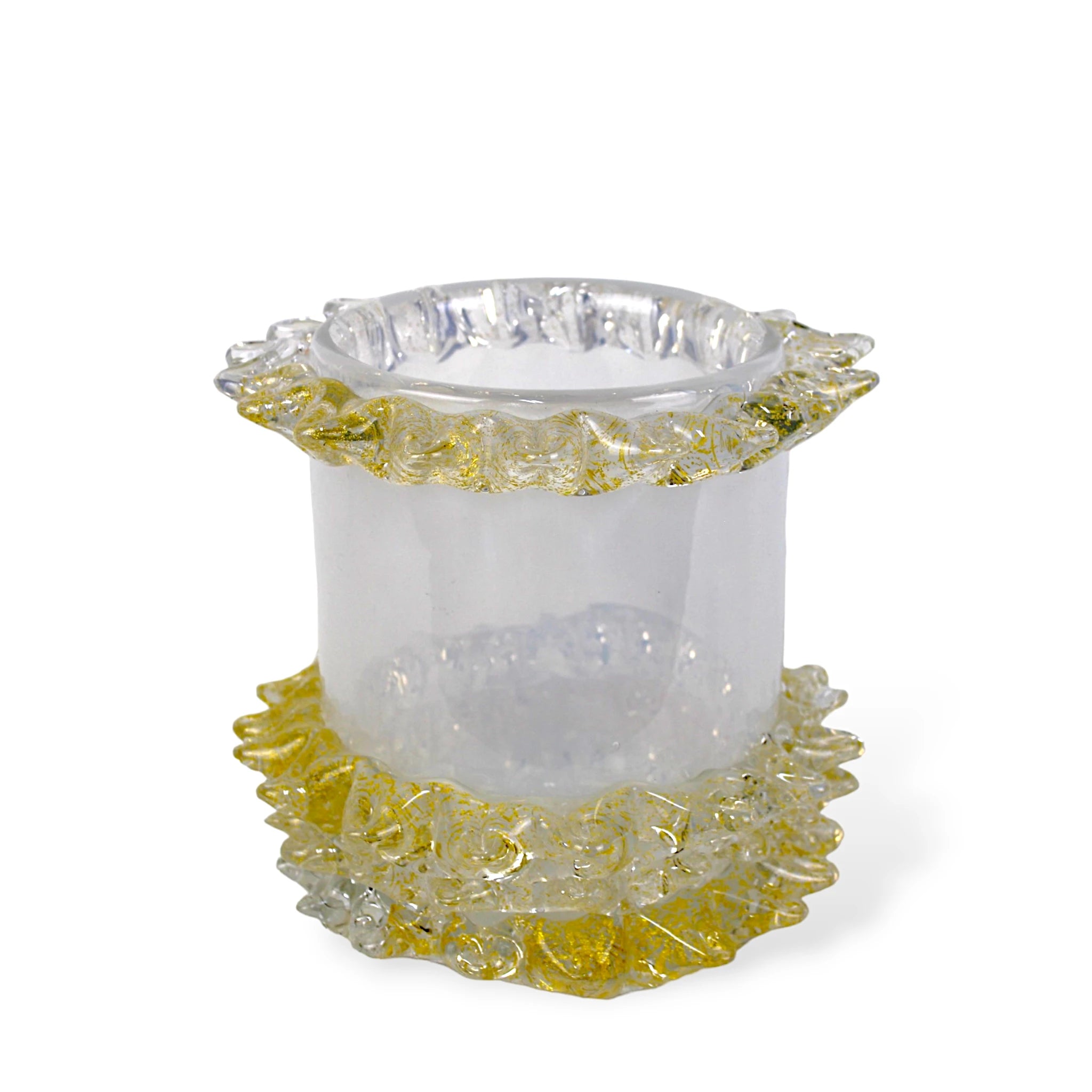 Vaso de Cristal com Ouro Pequeno Coroa