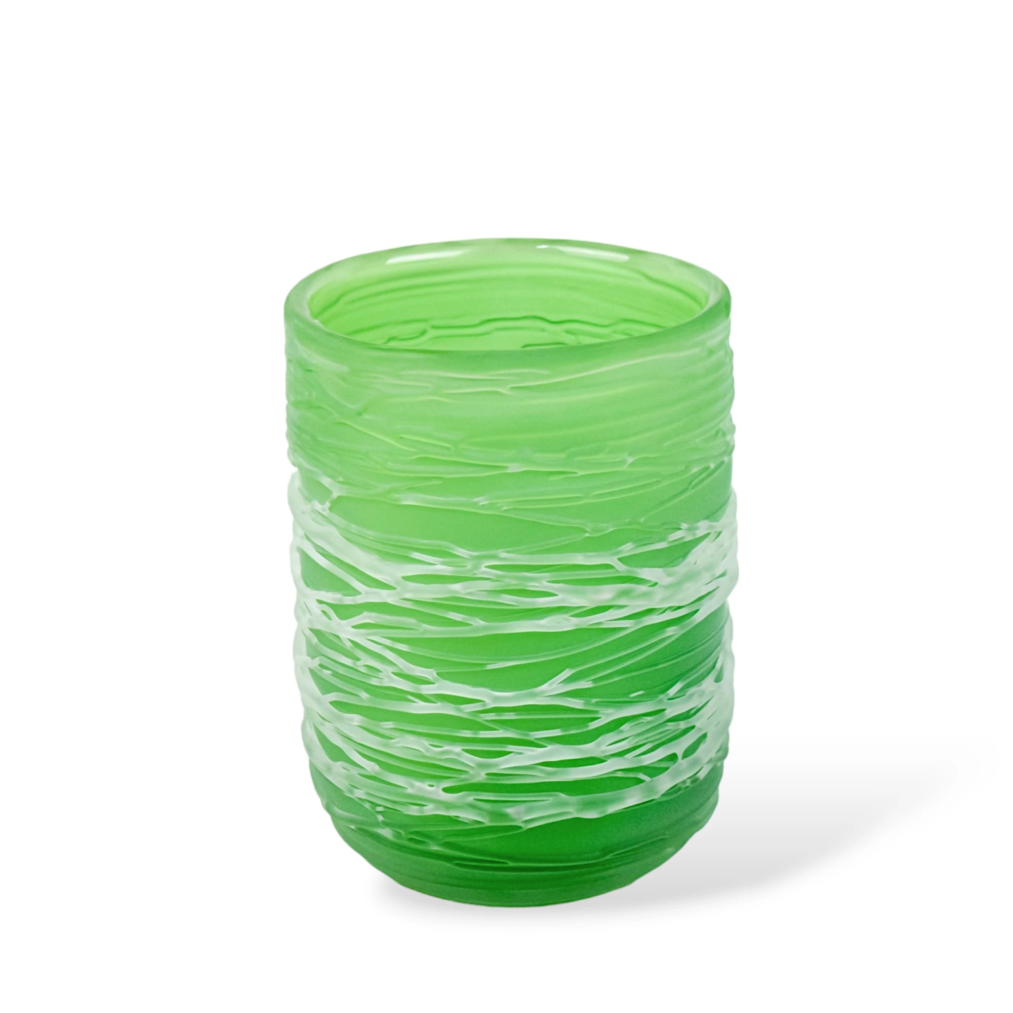 Vaso de Cristal Murano Verde Fosco