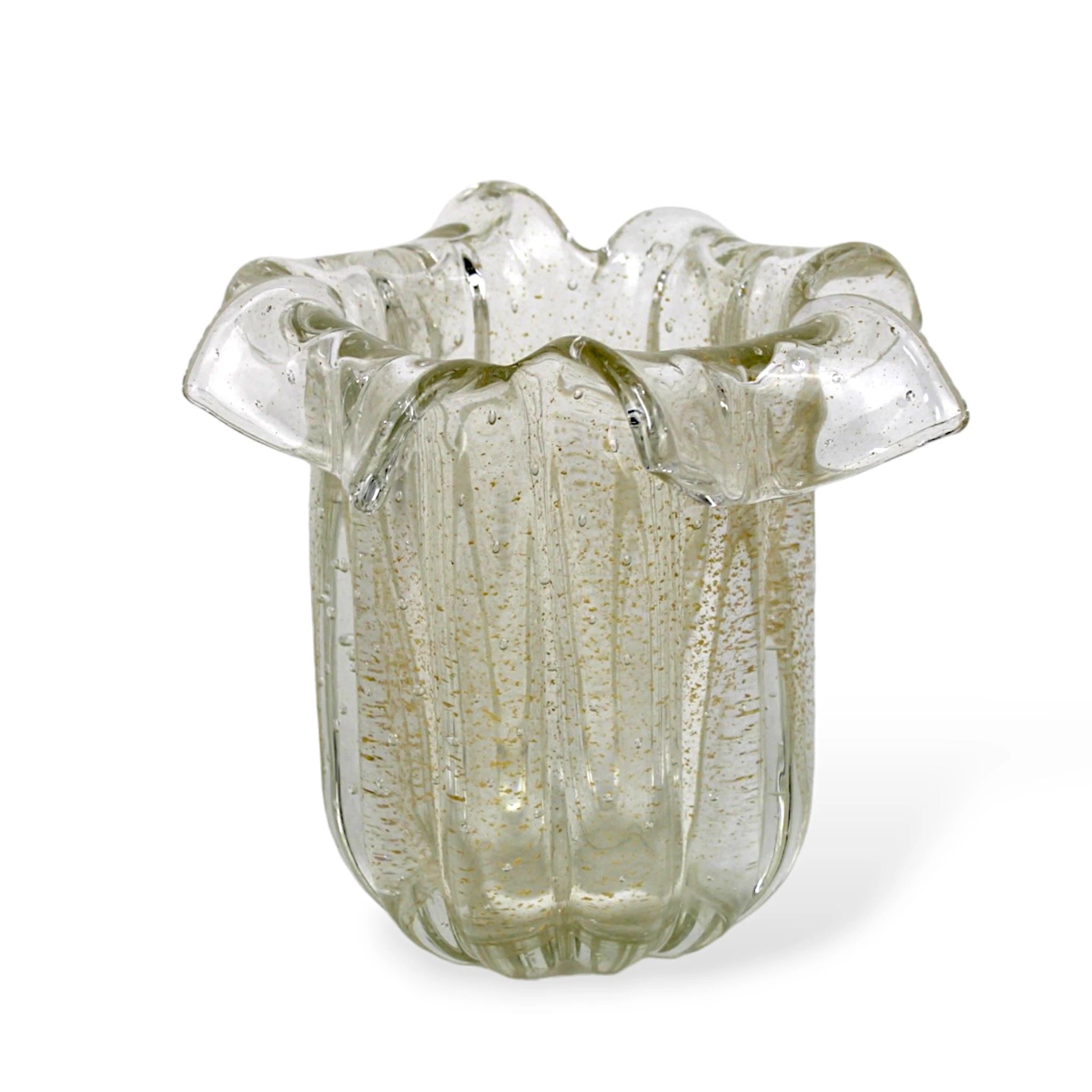 Mini Vaso Cachepot de Cristal Murano Decoração Interiores