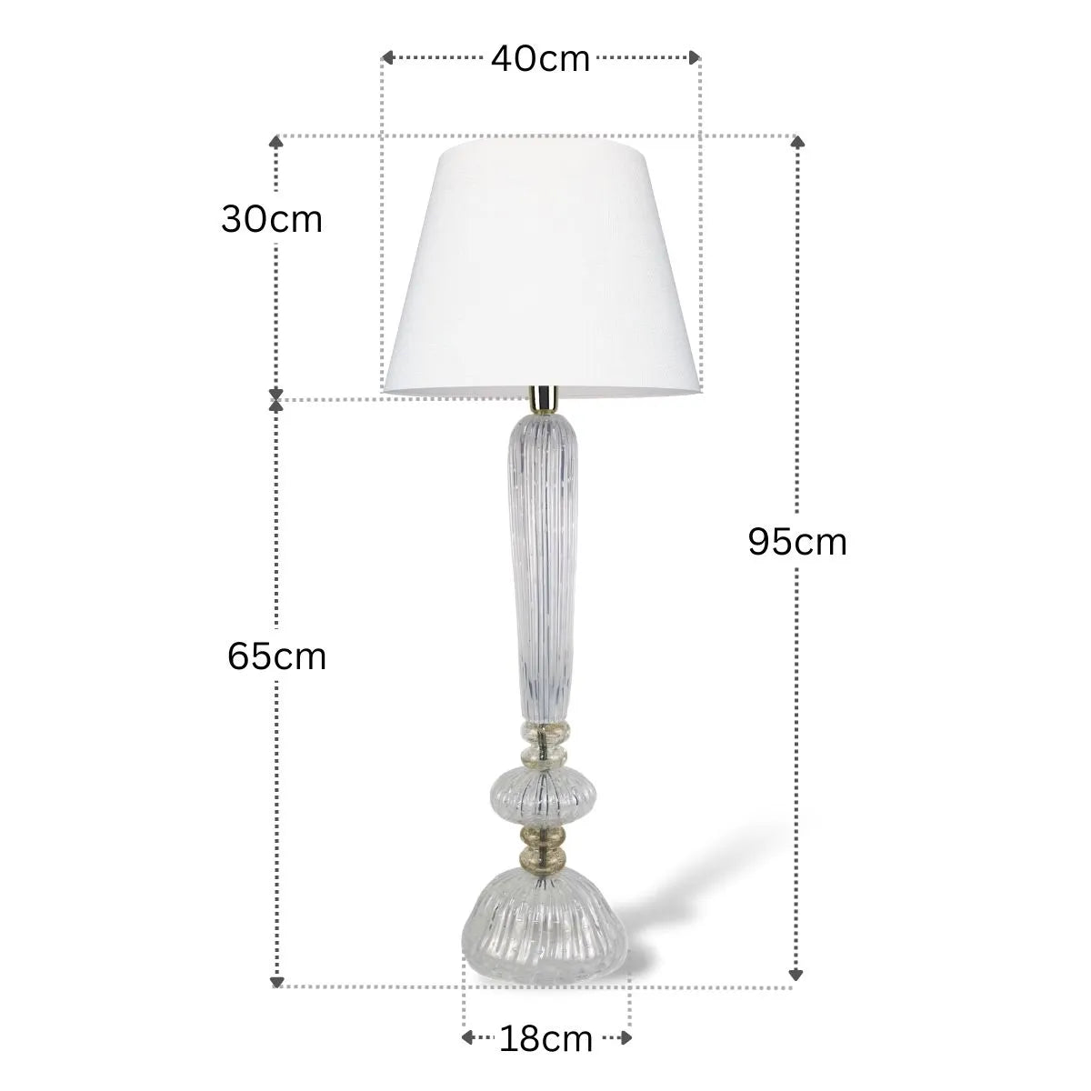 Abajur Cristal Murano Firenze Grande Cupula