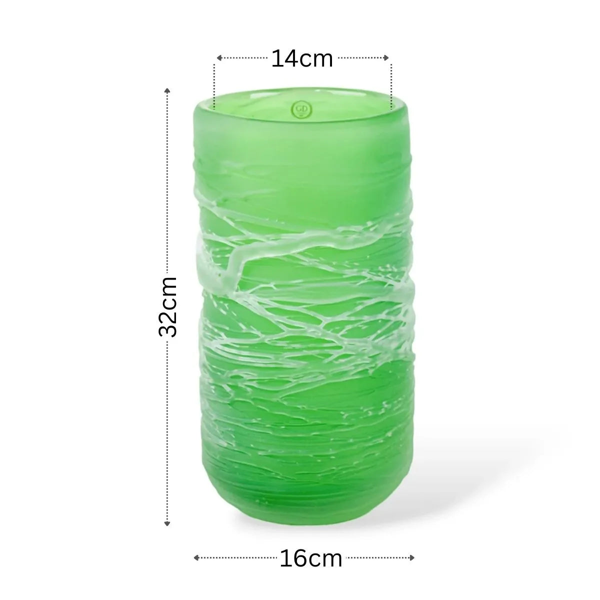 Vaso Teller Médio em Murano Medidas