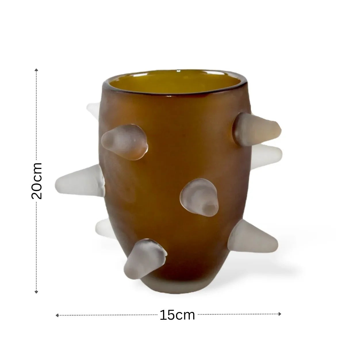 Vaso Thorn Pequeno em Murano Medidas