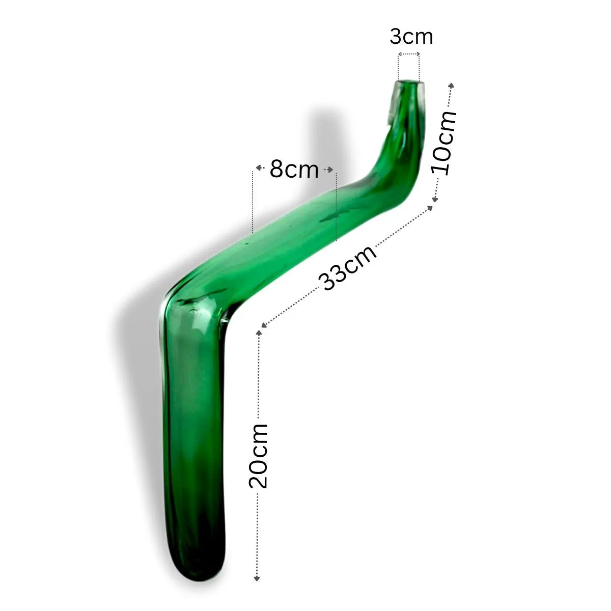 Dimensões Cobra Decorativa de Cristal Murano