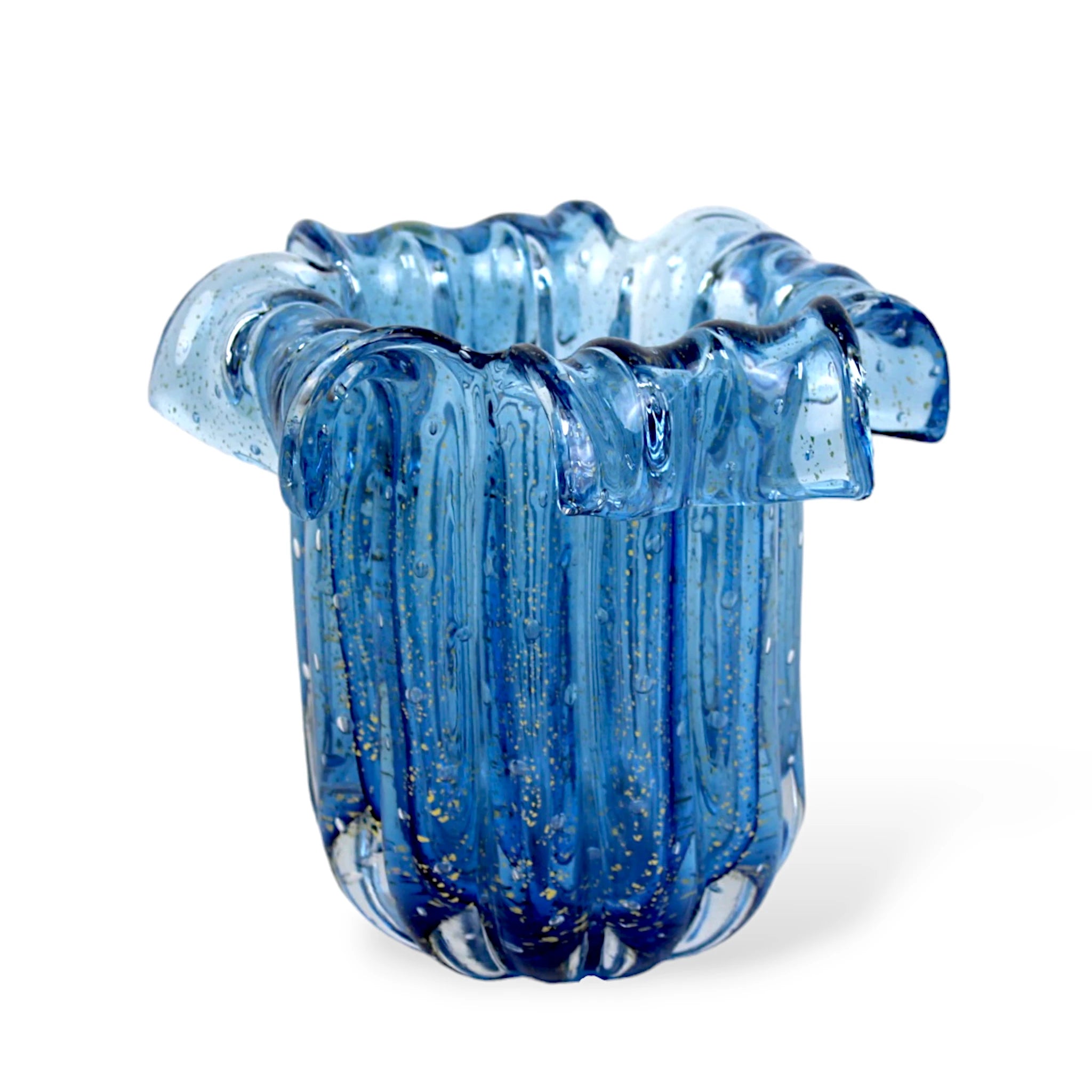Mini Vaso Azul Decoração Murano Interior